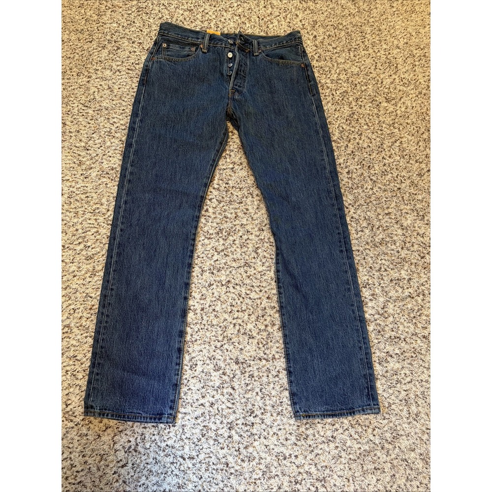 New Levi's 501 Men's Straight Leg Button Fly Jeans Blue 31x32‎ Original Fit